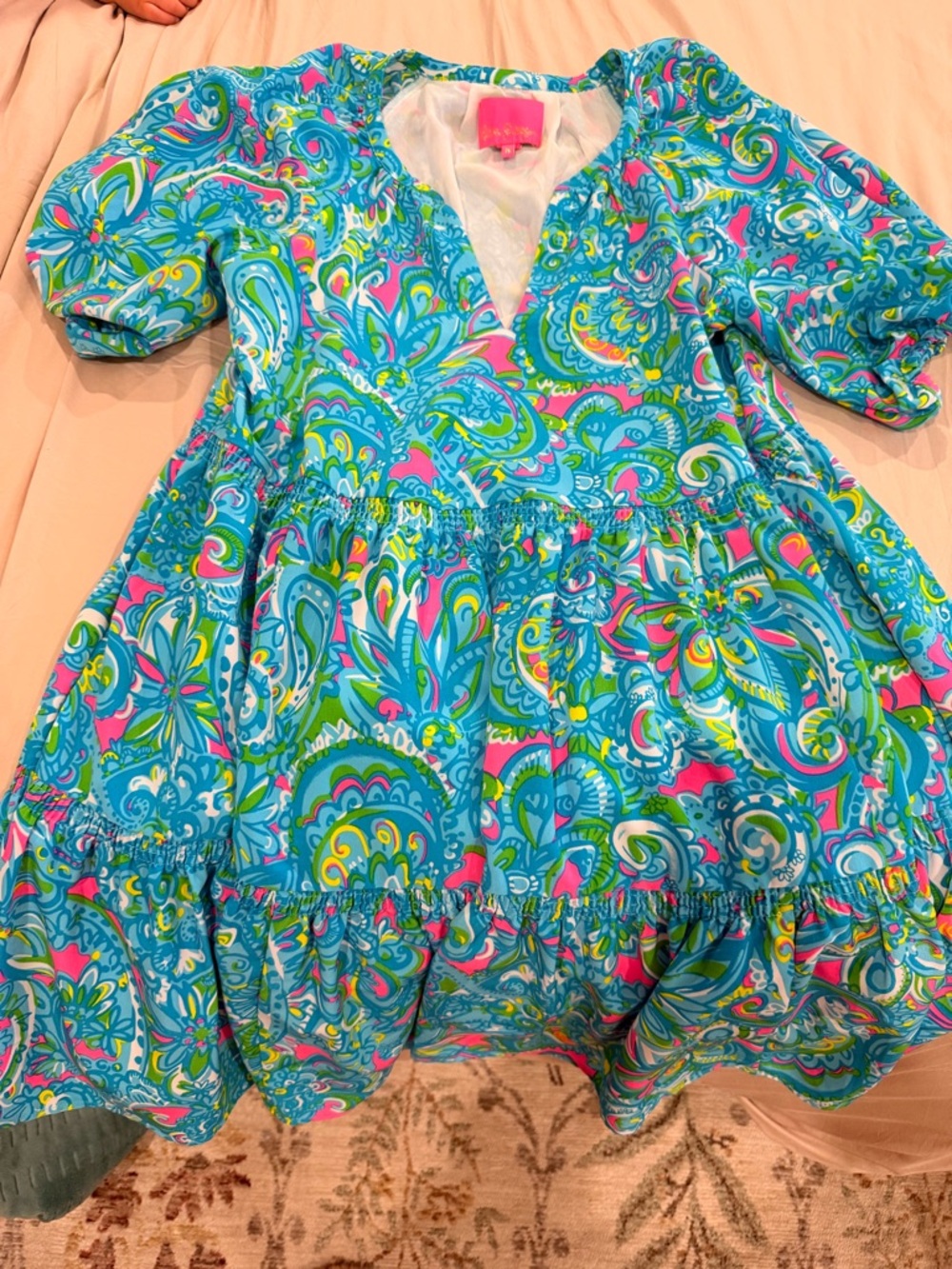 Lilly Pulitzer Women’s Medium Paisley Ruffled Dress